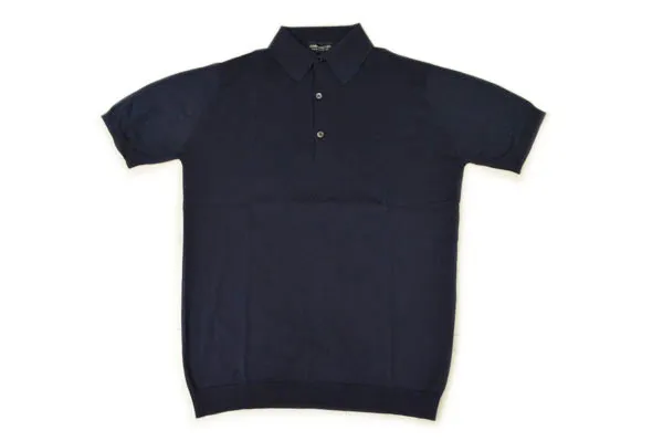 JOHN SMEDLEY  |Plain Cotton Short Sleeves Bridal Knitted Polo Shirts Polos