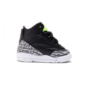 Jordan Toddlers 3 RETRO SE (TD) (black / white-electric green-violet shock)