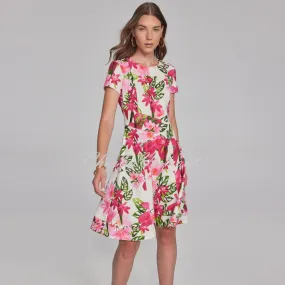 Joseph Ribkoff Floral Print Fit-And-Flare Dress - Style 241789