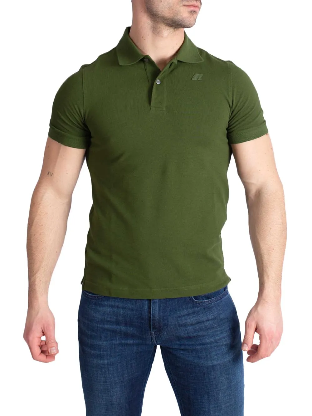 K-Way Polo Uomo Verde militare