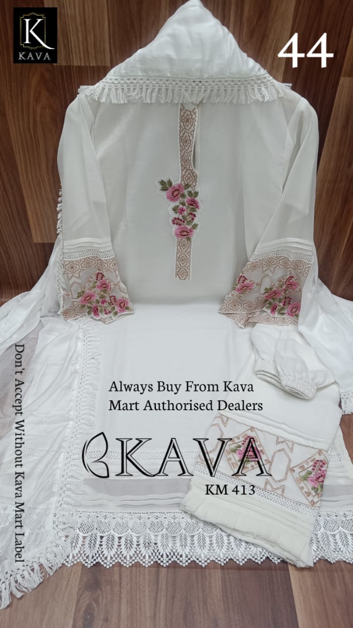 Kava Mart Pakistani Style Stitched Suit for women -KAVA001SS