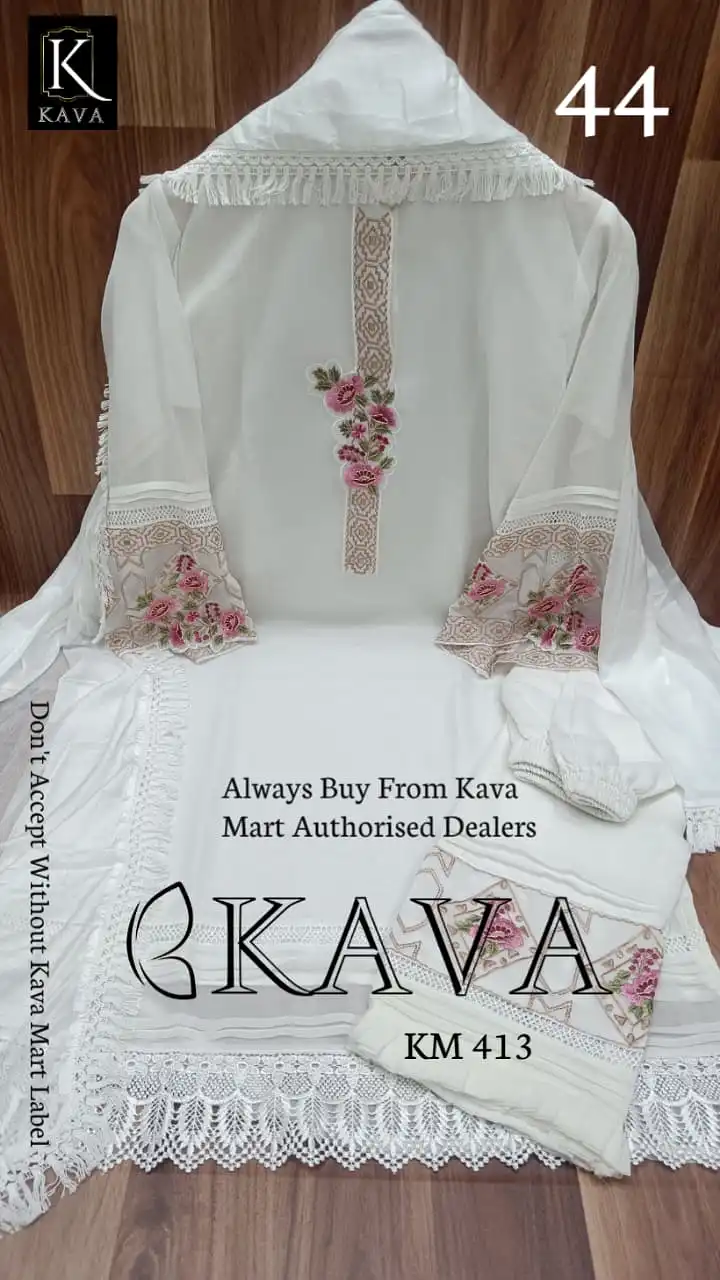 Kava Mart Pakistani Style Stitched Suit for women -KAVA001SS