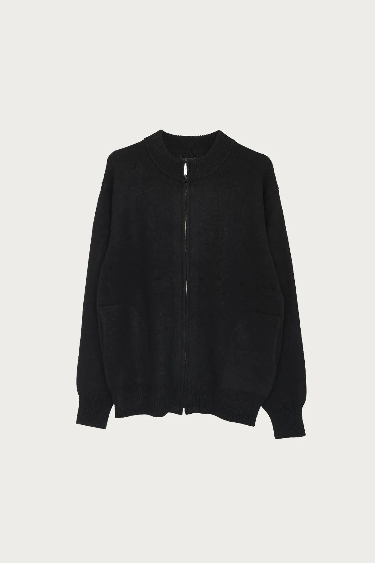 Lady White Co. x Phigvel - Cashmere Bottleneck Cardigan - Black