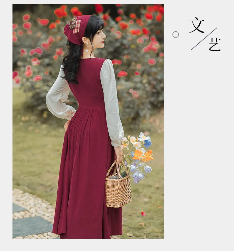 Liliana Cottage Witch Dress with Headscarf