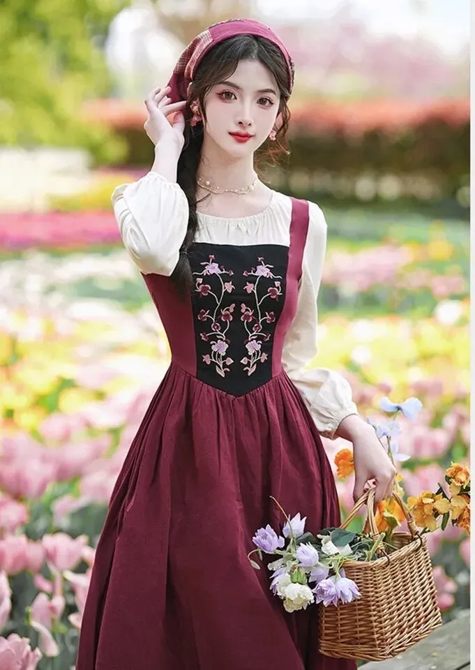 Liliana Cottage Witch Dress with Headscarf