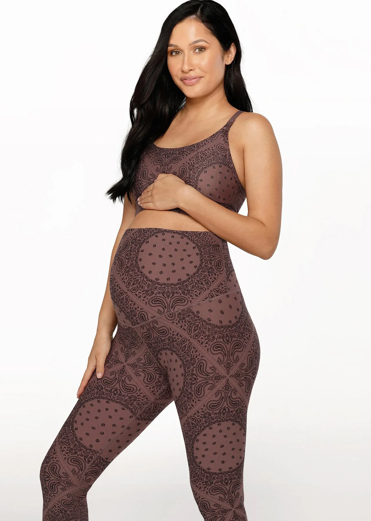 LJ Maternity Full Length Tight | Bandana Print | Tights and Leggings | Lorna Jane Australia