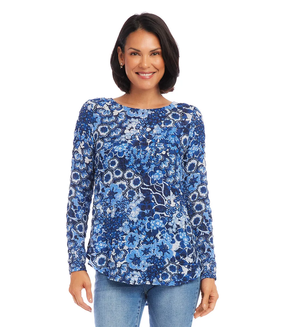 Long Sleeve Shirttail Top