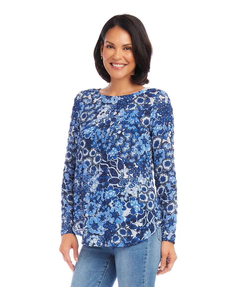 Long Sleeve Shirttail Top