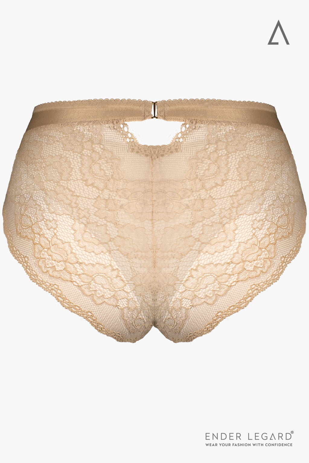 MILA Lace and Satin briefs (Beige)