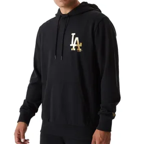 New Era Mens Metallic Hoody LA Dodgers Black Gold