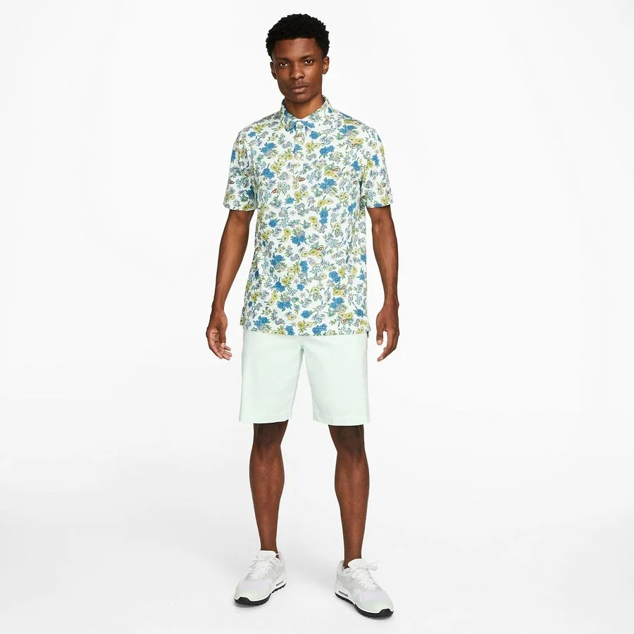 Nike Dri-Fit Player Floral Print Polo - Green/Silver