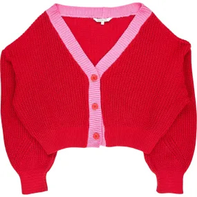 Omnes Red Pink Knit Cardigan