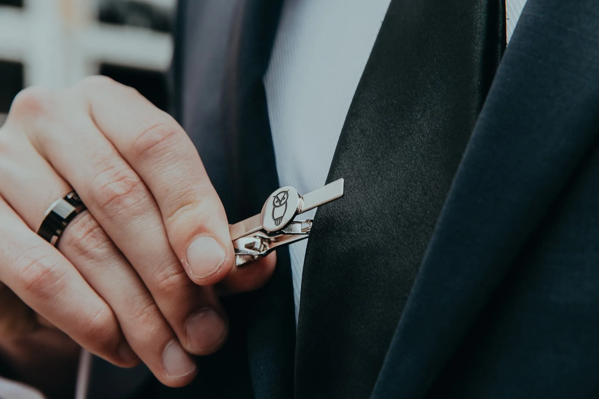 Owl Tie Clip Bar