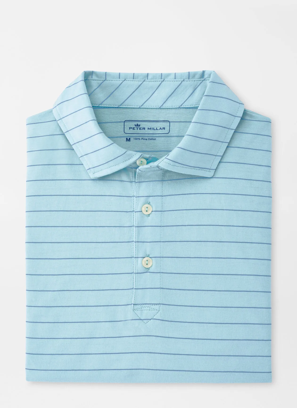 PETER MILLAR Rogue Wave Aqua Cotton Polo