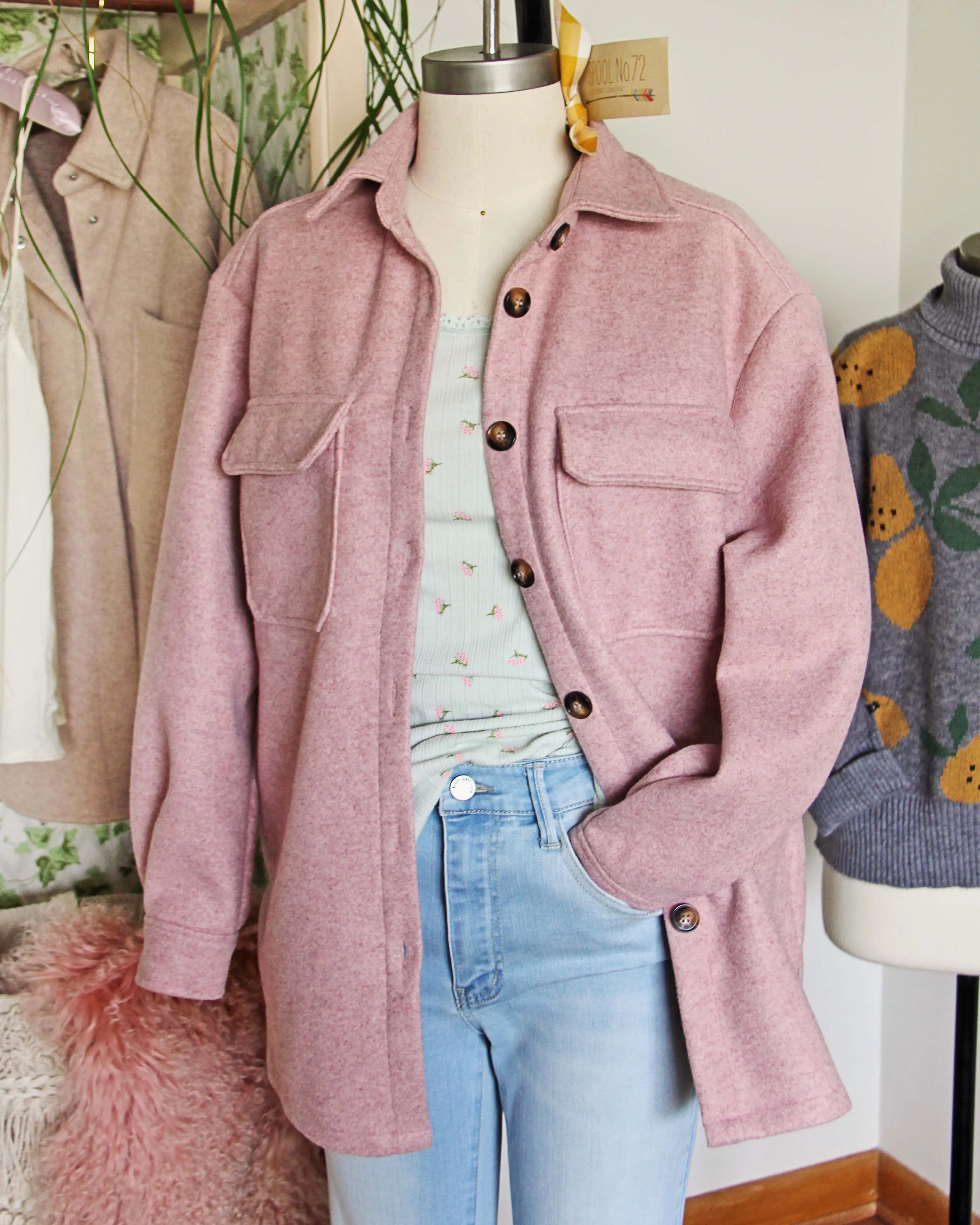 Pink Thyme Shirt Jacket