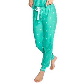 P.J. Salvage Beach More Worry Less Jammie Pants - Green Flare