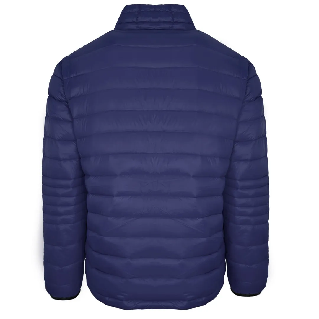 Plein Sport Plain Padded Navy Blue Jacket