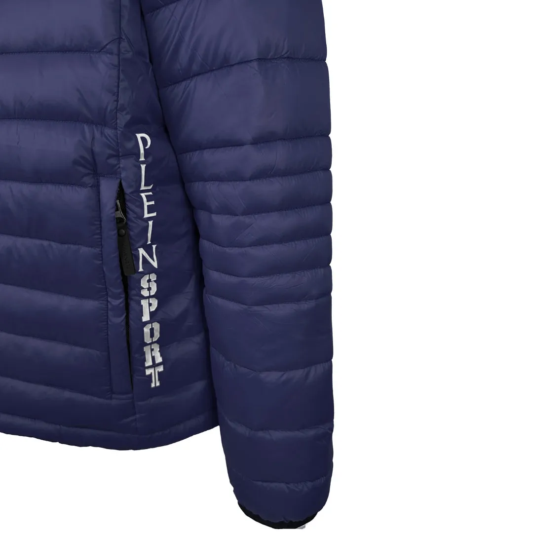 Plein Sport Plain Padded Navy Blue Jacket