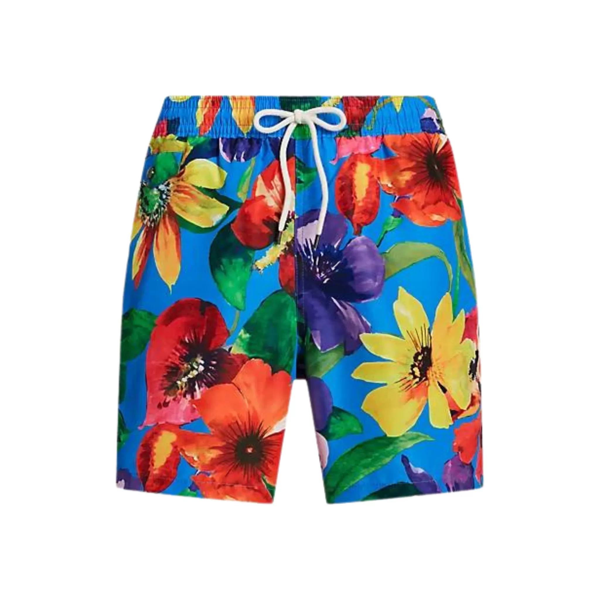 Polo Ralph Lauren 5.75-Inch Classic Fit Swim Trunk (Poppy Floral Blue)