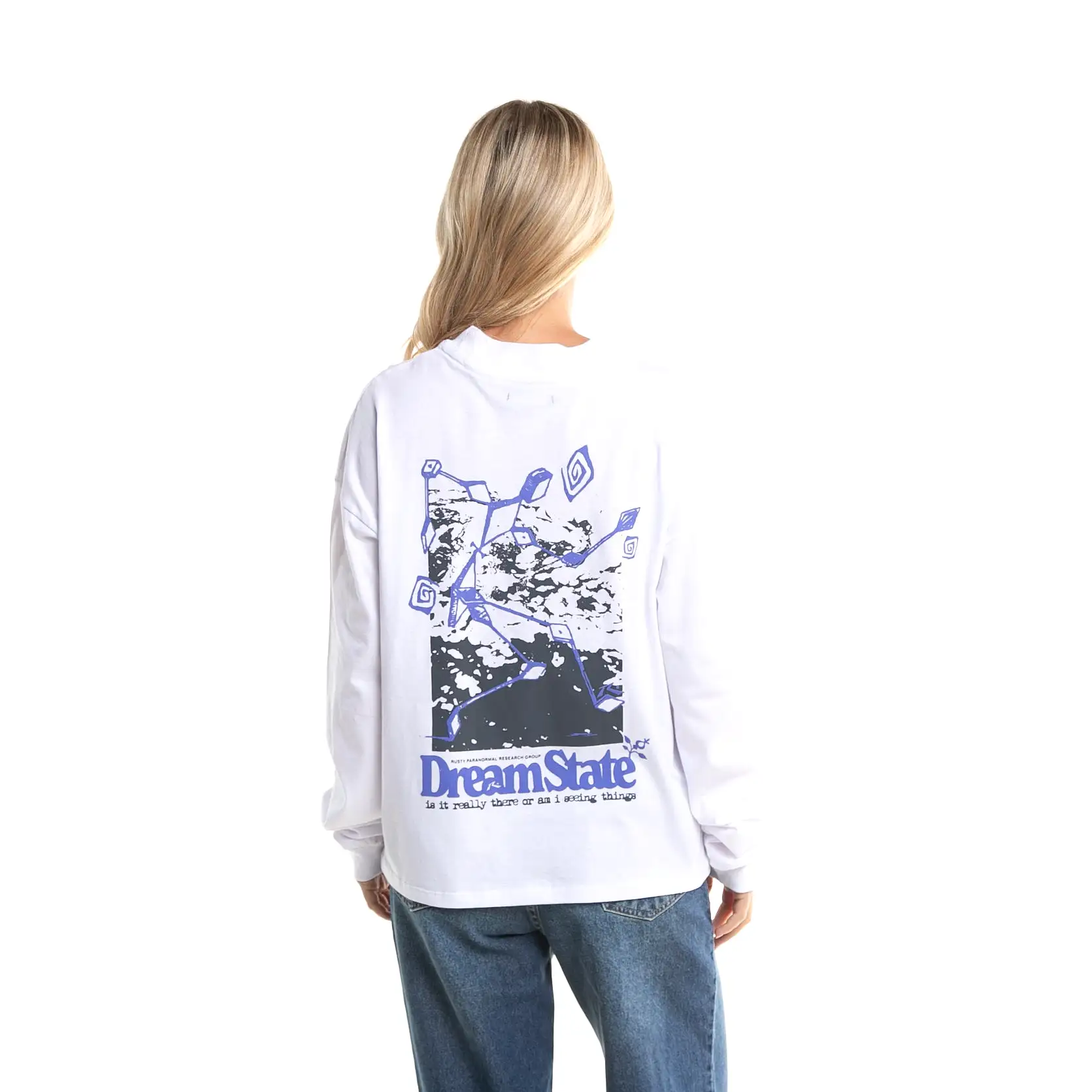 Remera Ml Rusty Dream State Relaxed Ls Tee Ld White