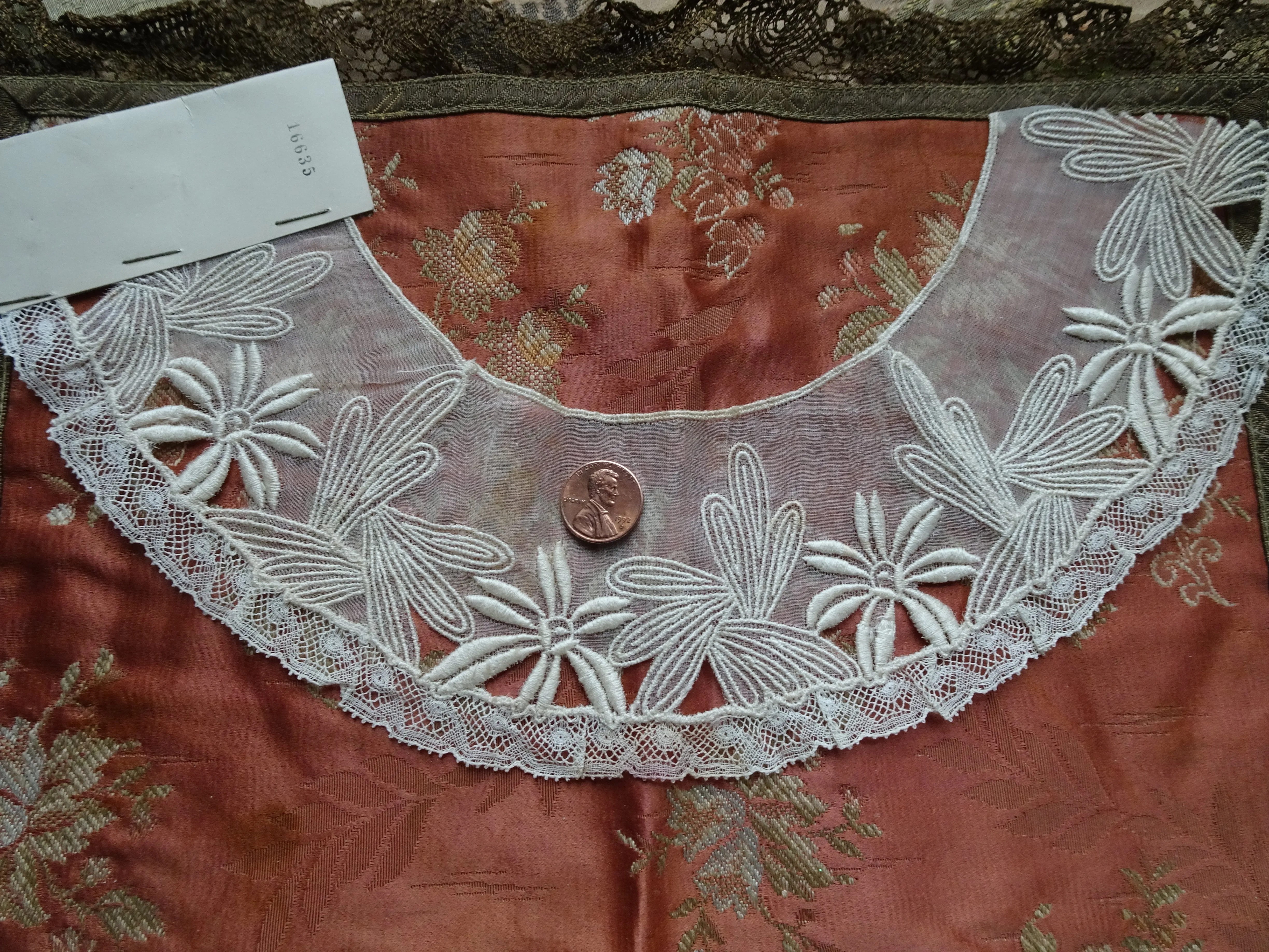 RESERVED Lovely Antique French Salesmans Sample Trim Embroidered Organdy and French Lace Flapper Era Downton Abbey Gatsby,Collec