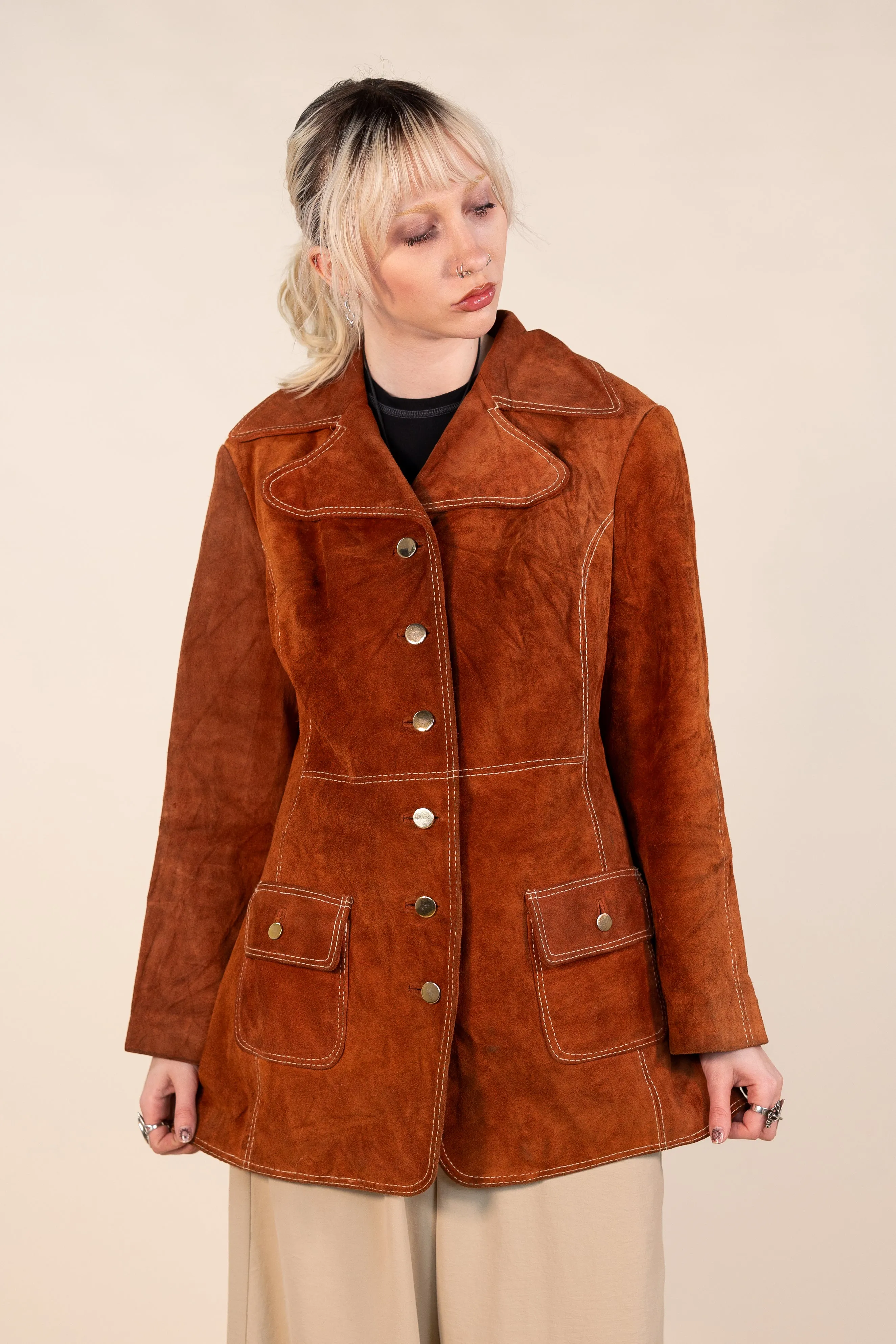 Retro 60s Look Suede Jacket | ThriftTale