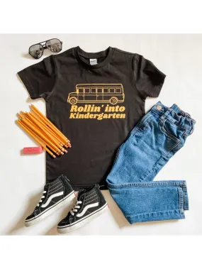 Rollin' into Kindergarten / Black T-Shirt