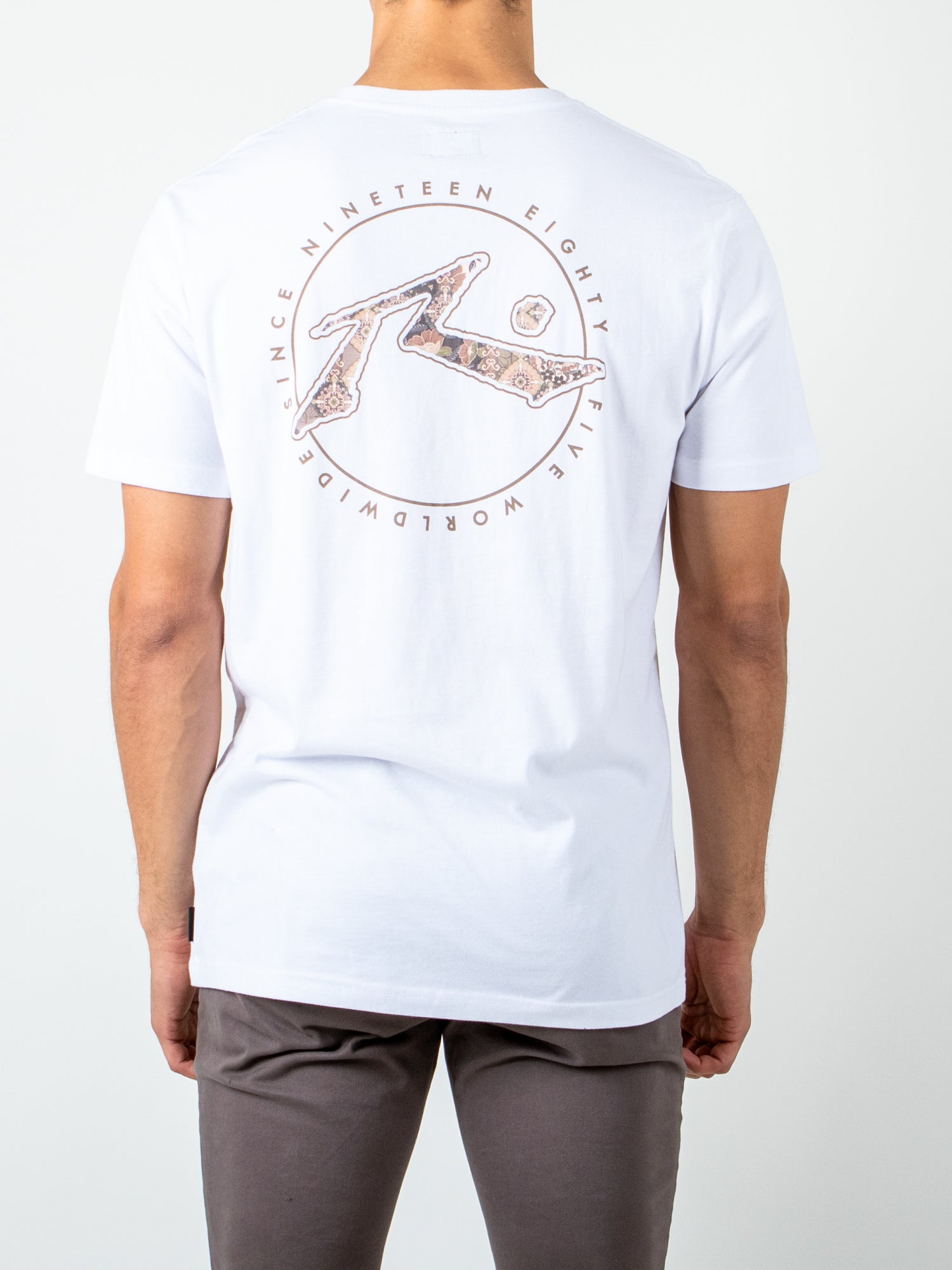 Rusty US HAND DONE SHORT SLEEVE TEE - WHITE