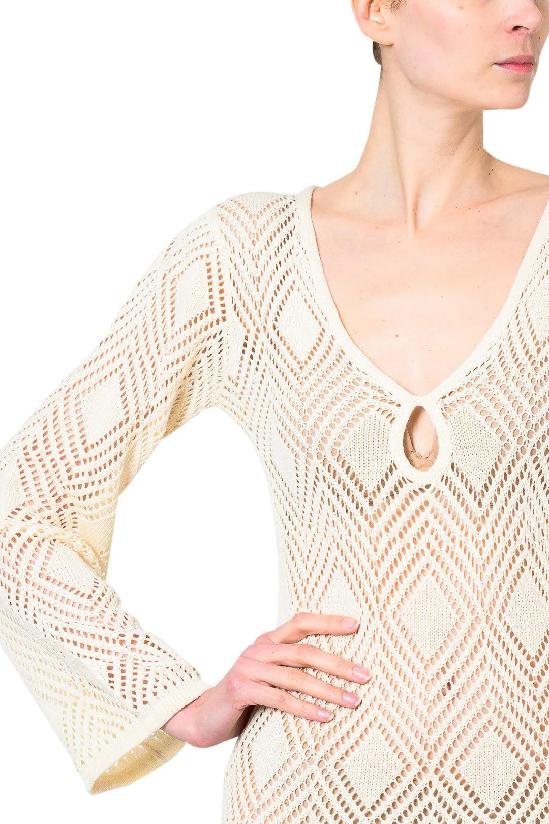 Serena Pointelle Knit Dress