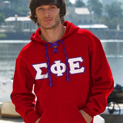 Sigma Phi Epsilon Hockey Lace Hoodie - J8830 - TWILL