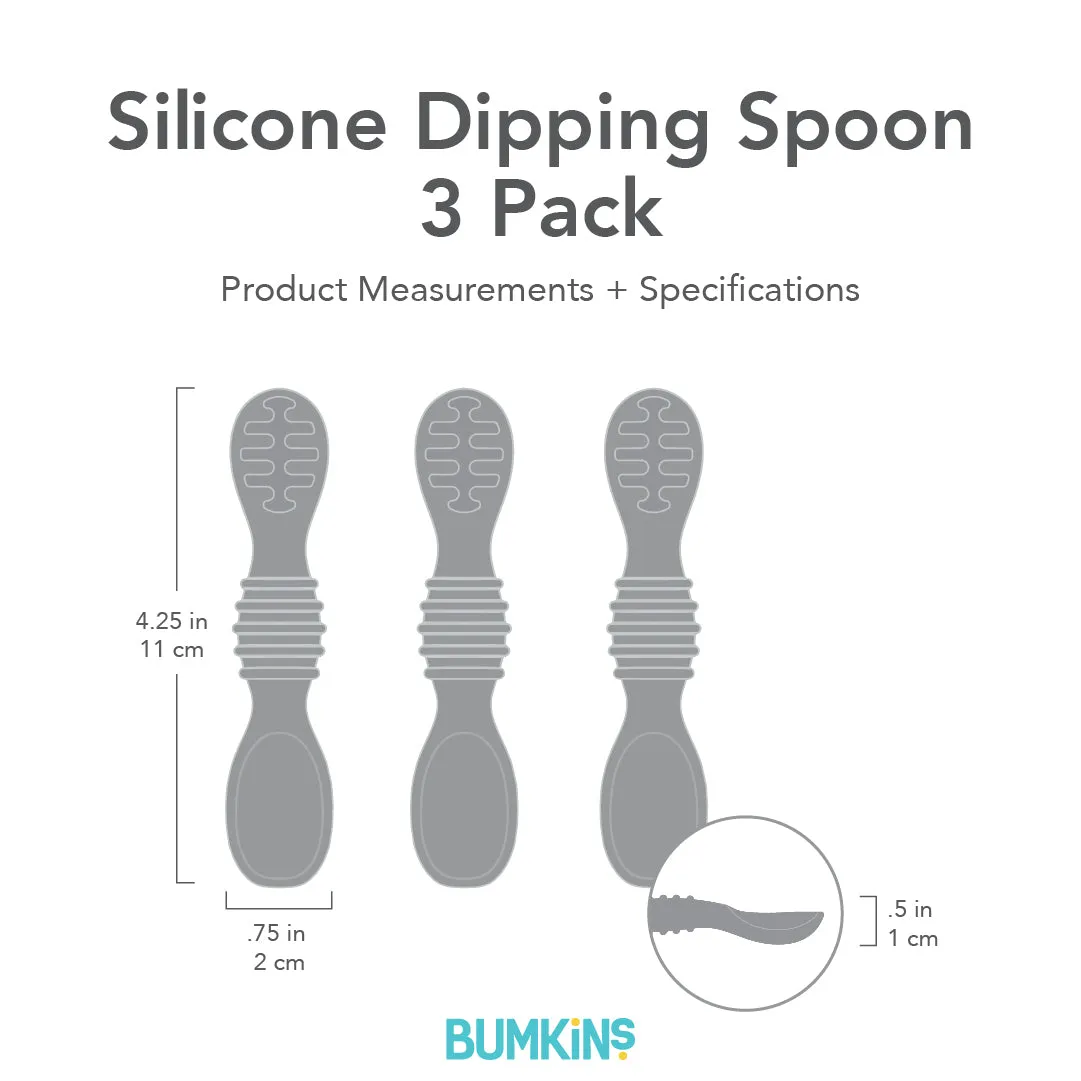 Silicone Dipping Spoons 3 Pack: Gumdrop