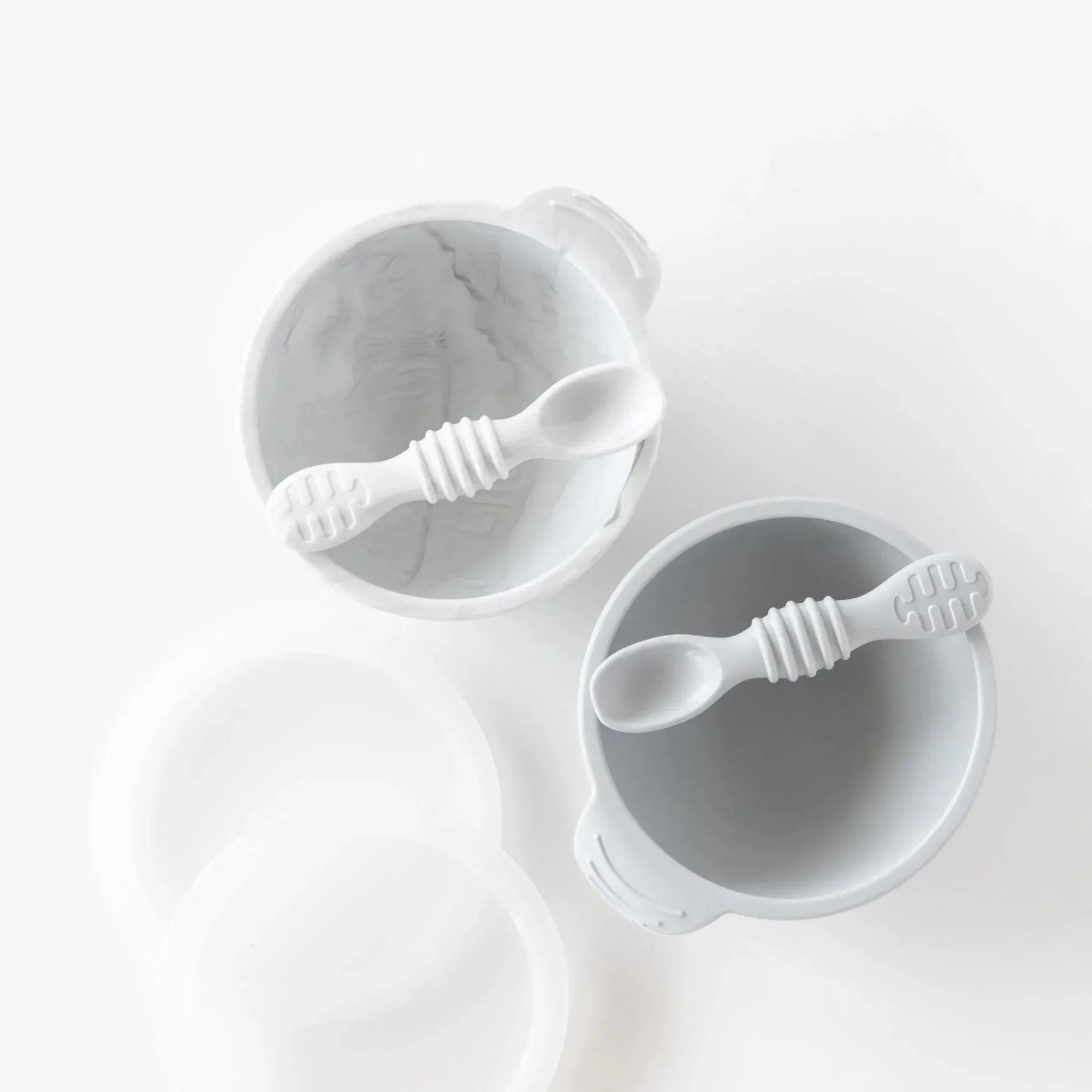 Silicone First Feeding Set: Gray