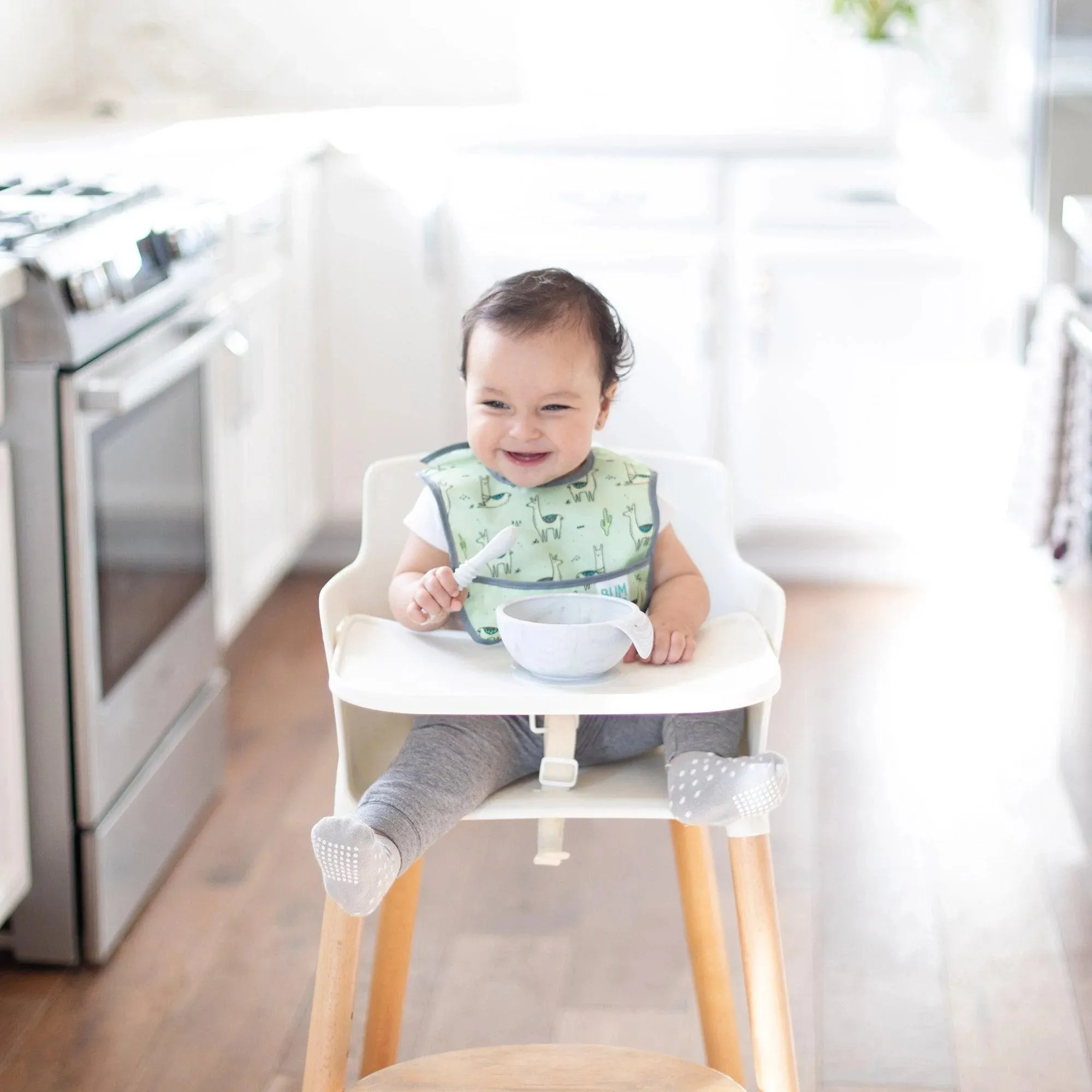 Silicone First Feeding Set: Marble