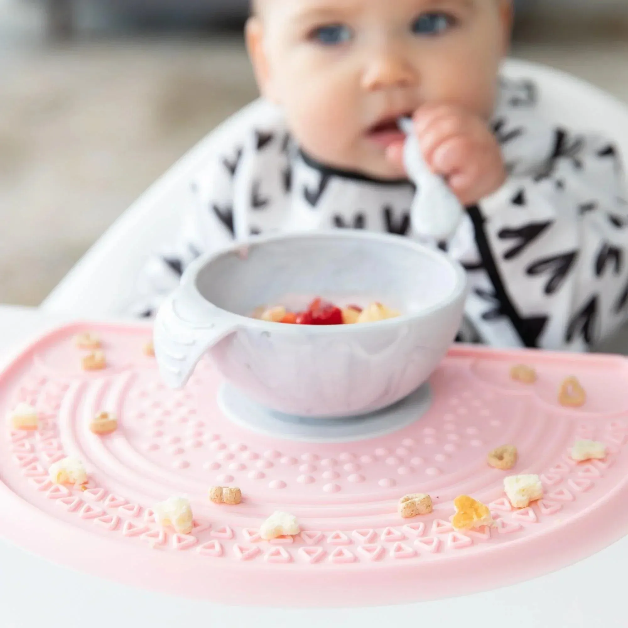 Silicone First Feeding Set: Marble