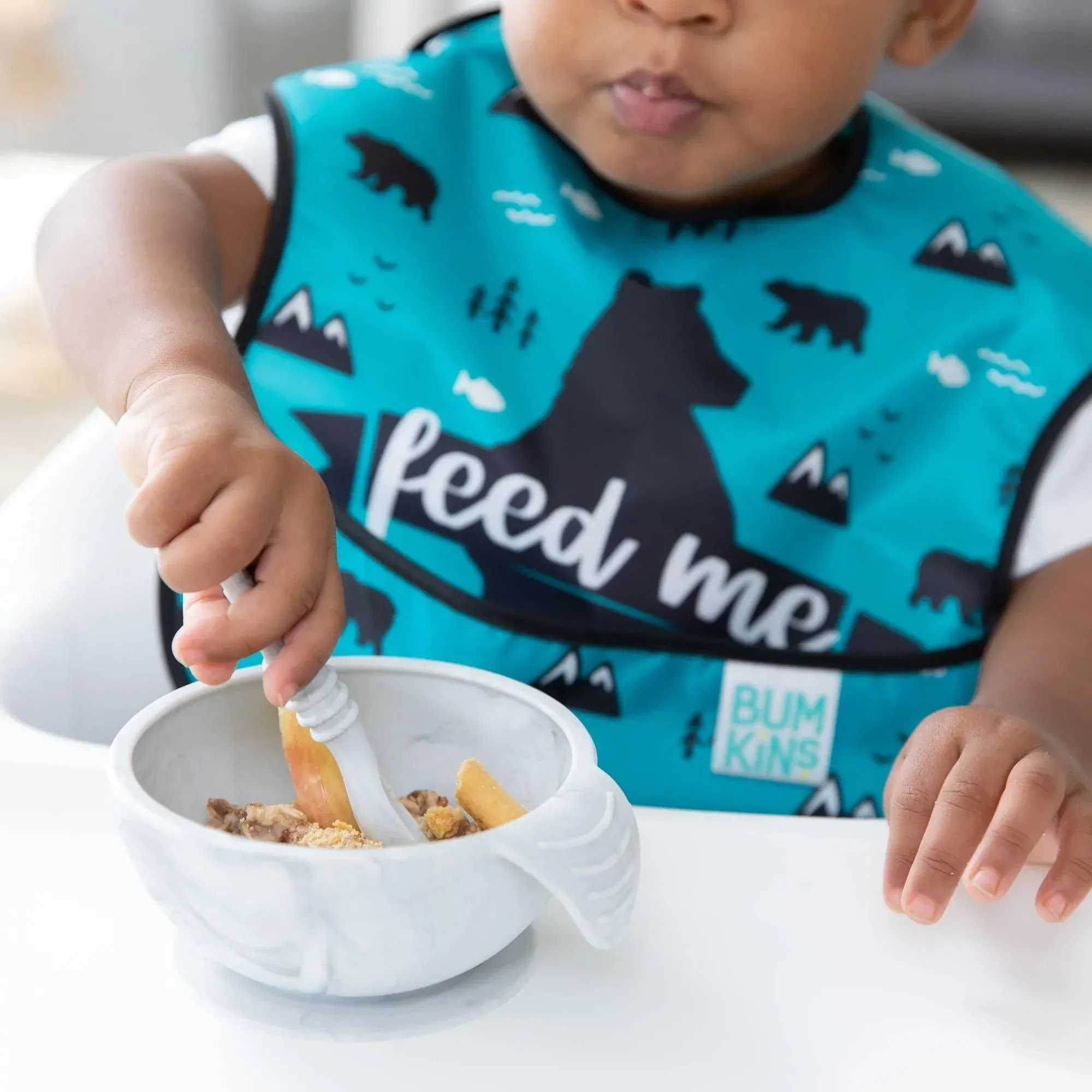 Silicone First Feeding Set: Marble