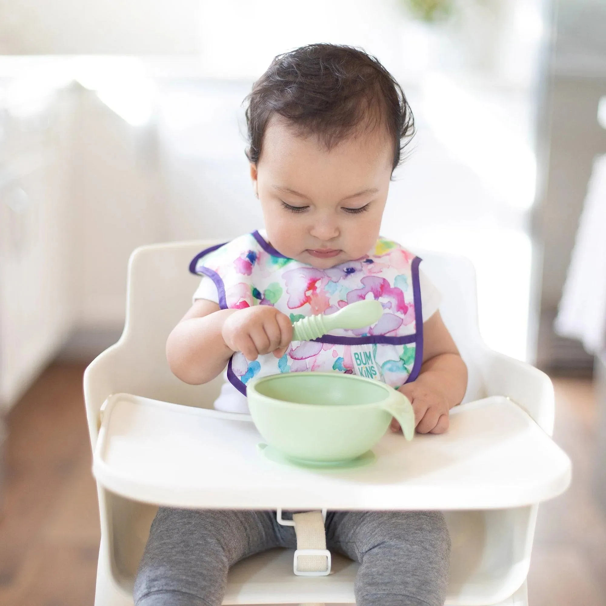 Silicone First Feeding Set: Sage