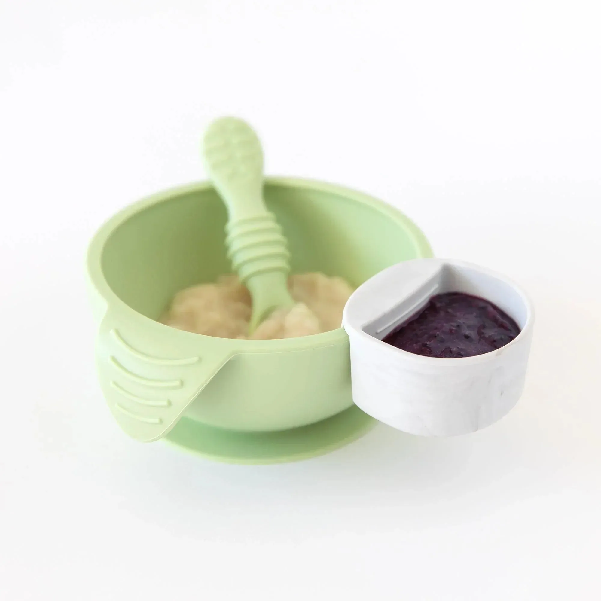 Silicone First Feeding Set: Sage