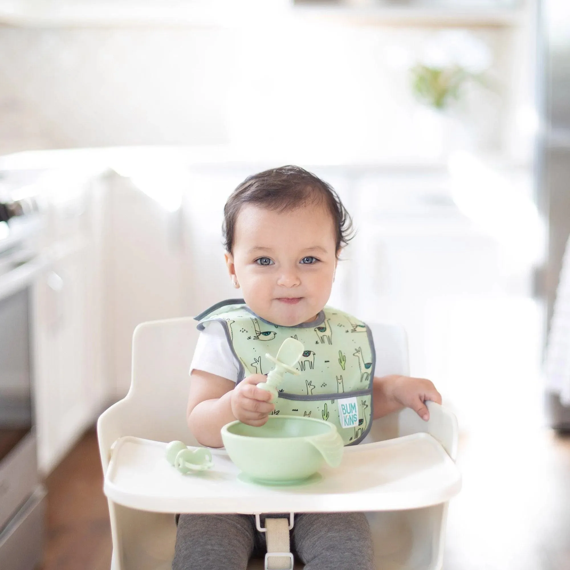 Silicone First Feeding Set: Sage