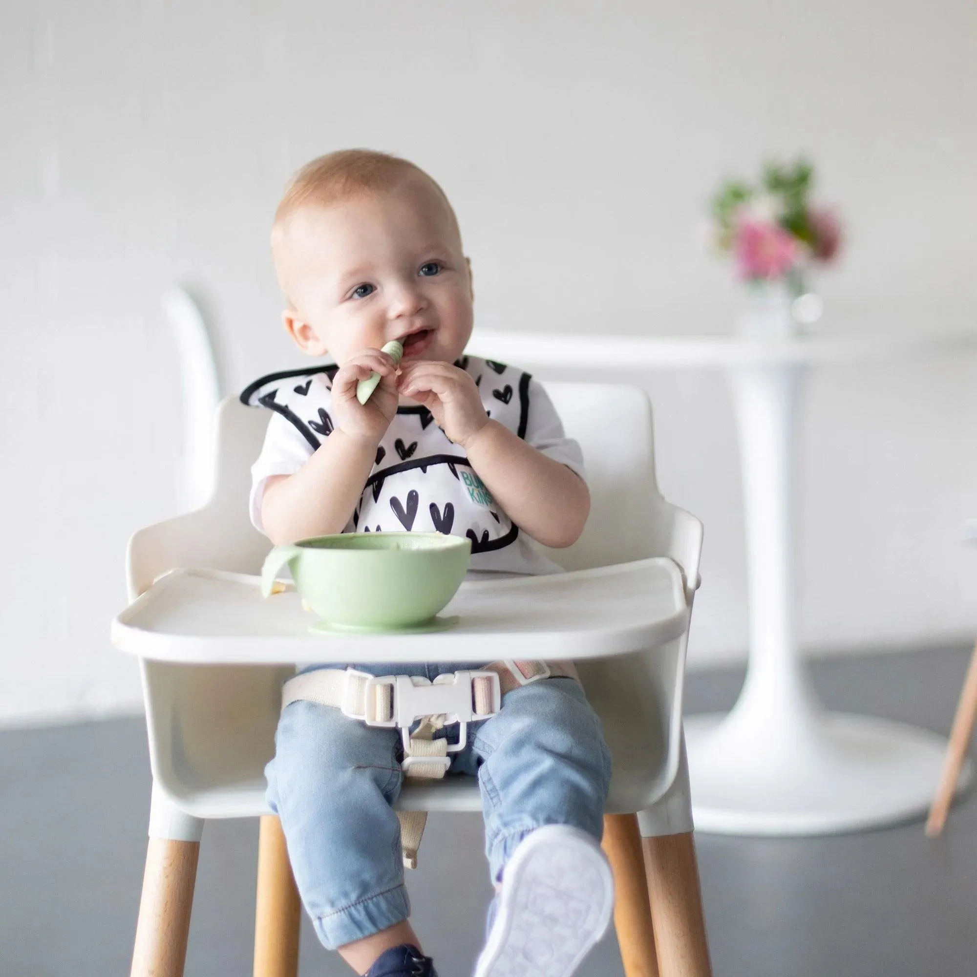 Silicone First Feeding Set: Sage