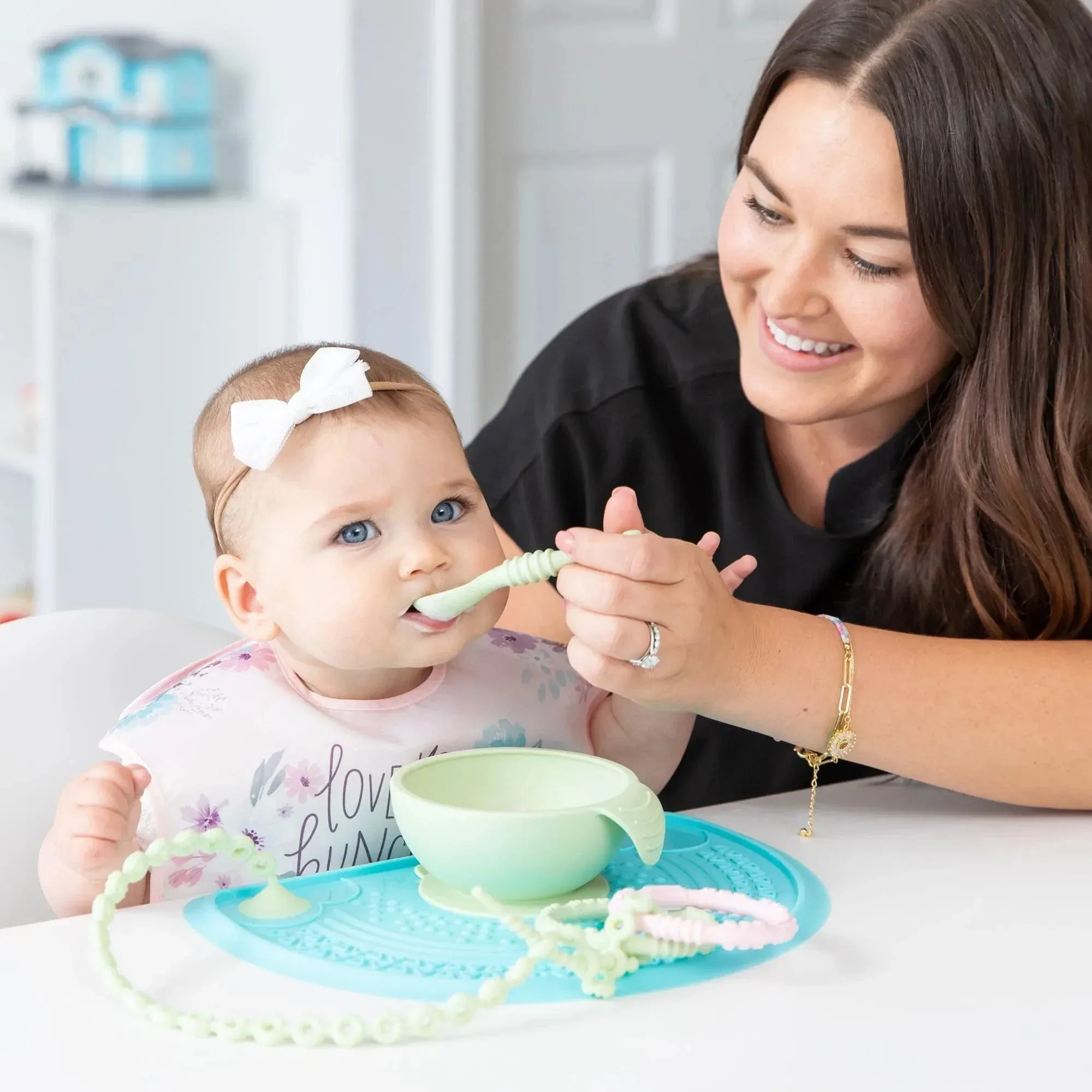 Silicone First Feeding Set: Sage