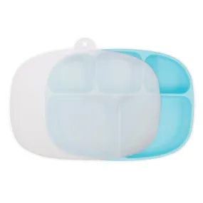 Silicone Grip Dish with Lid (5 Section): Blue