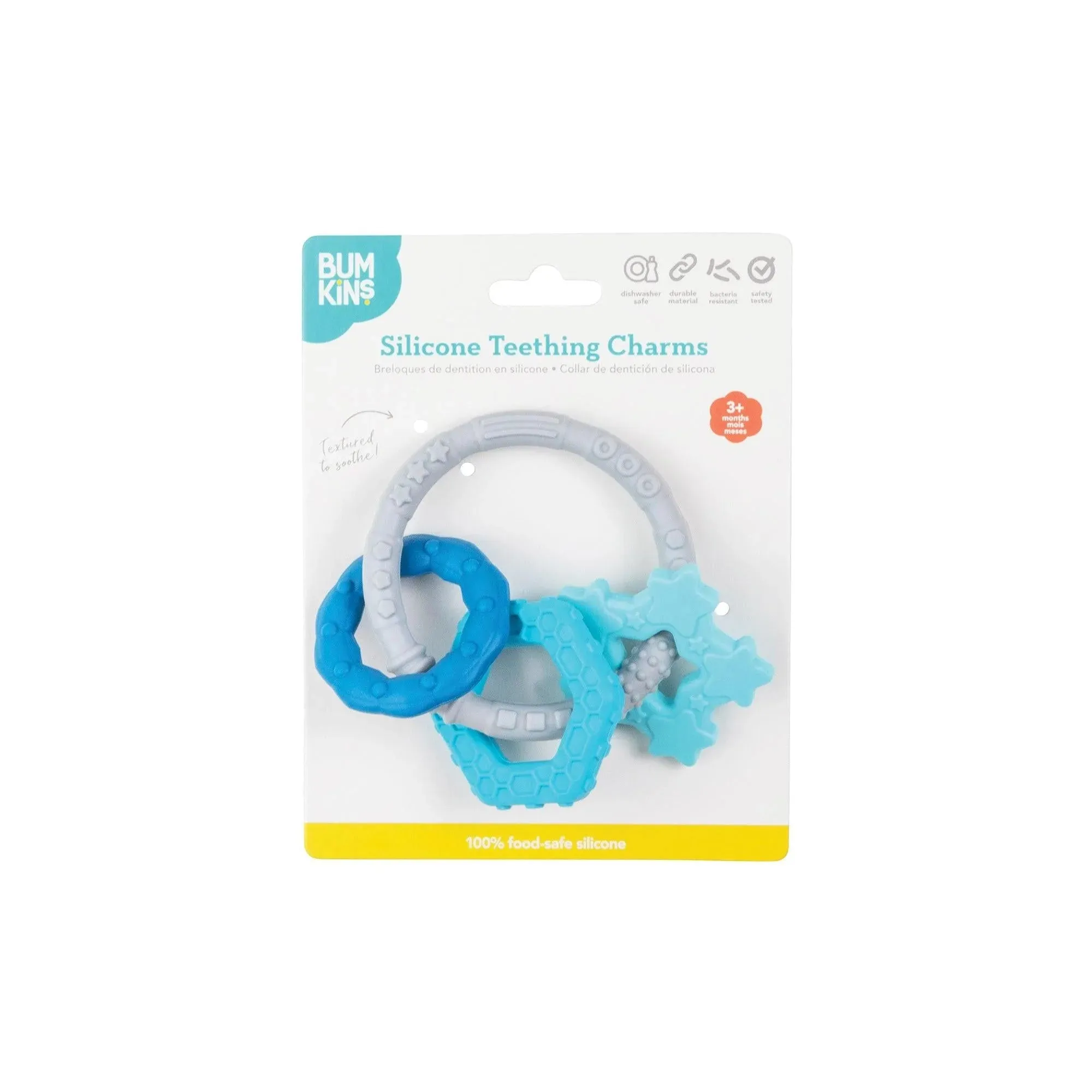 Silicone Teething Charms: Blue