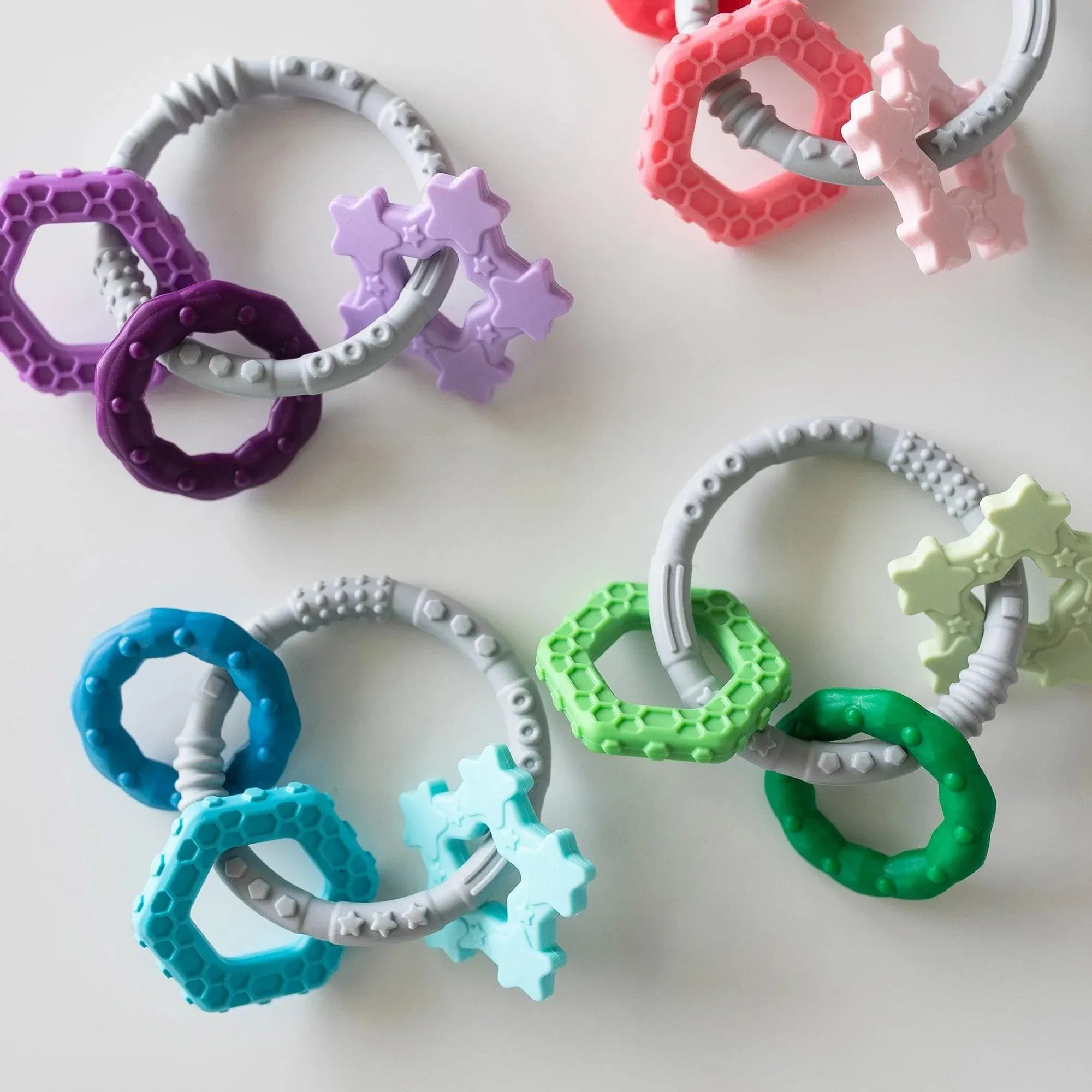 Silicone Teething Charms: Green