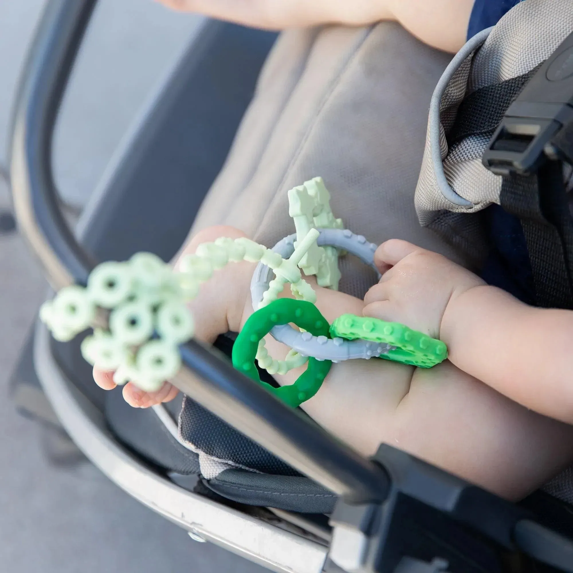 Silicone Teething Charms: Green