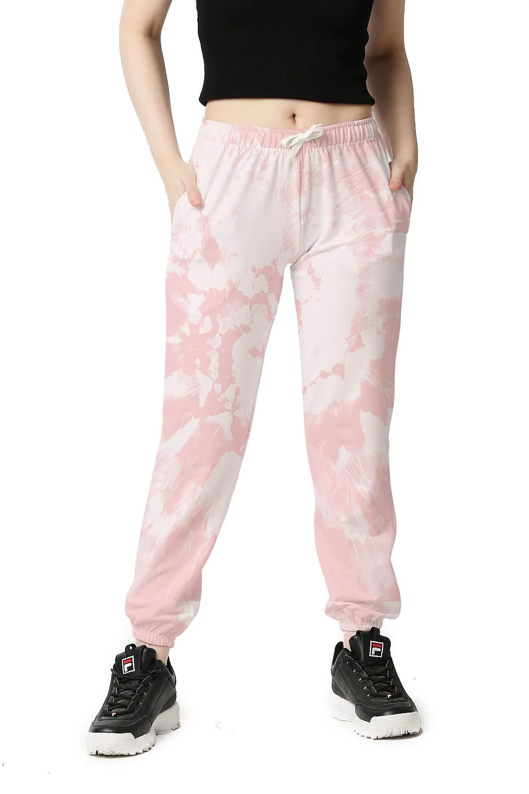 Soft Pink Tie Dye Women Jogger