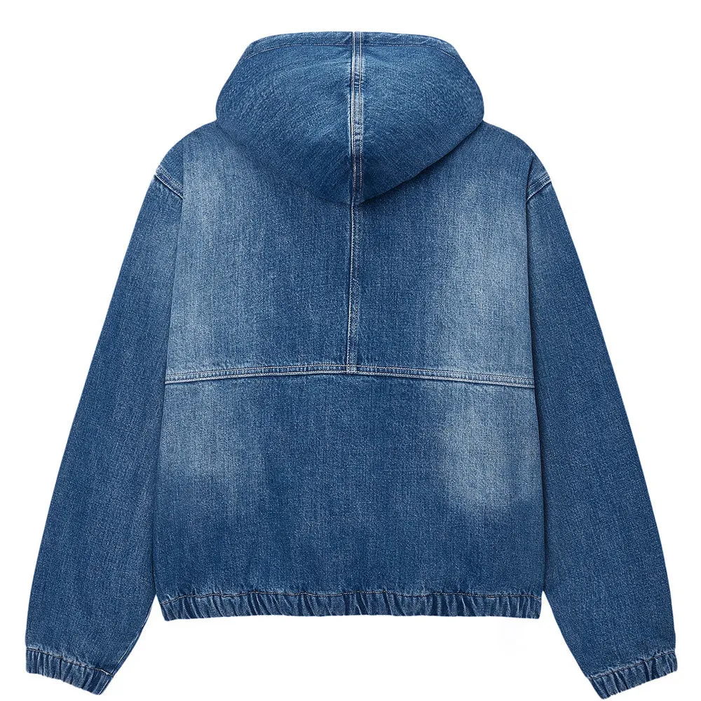 STSSY DENIM SHERPA WORK JACKET // WASHED BLUE