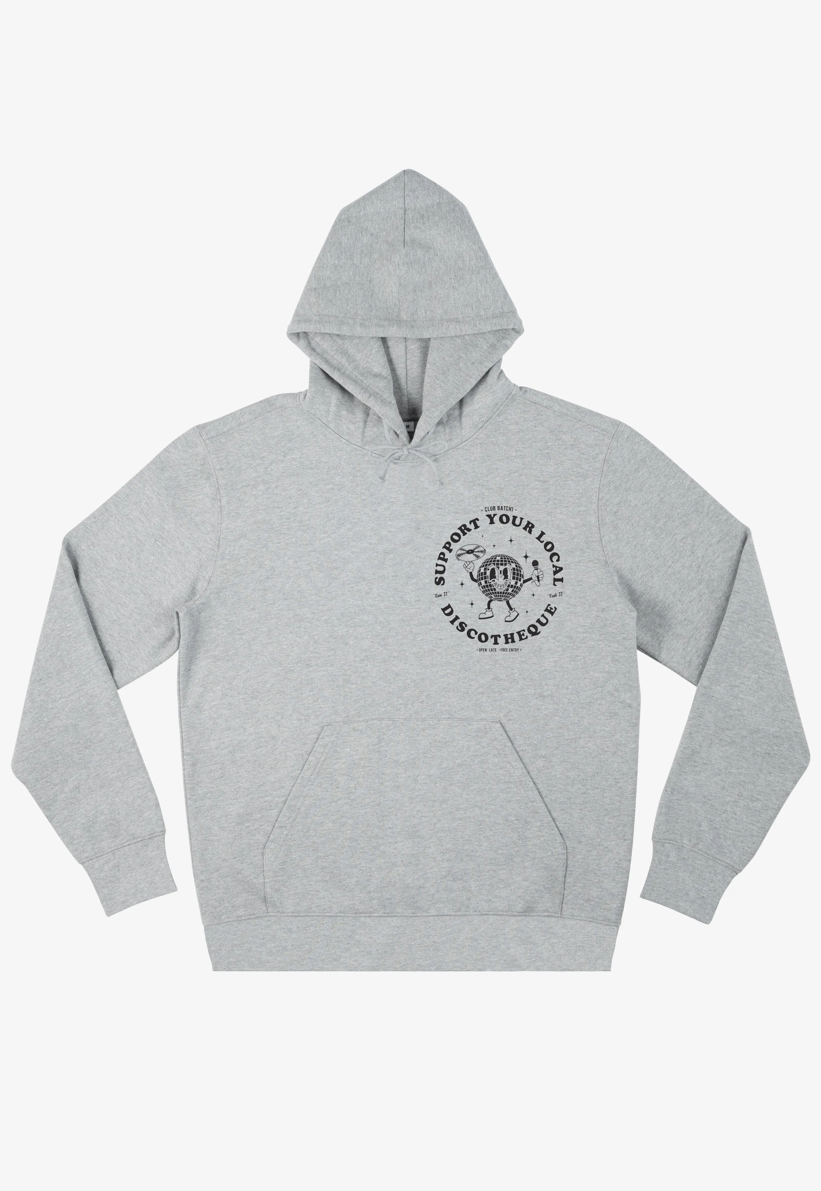 Support Your Local Discotheque Grey Hoodie