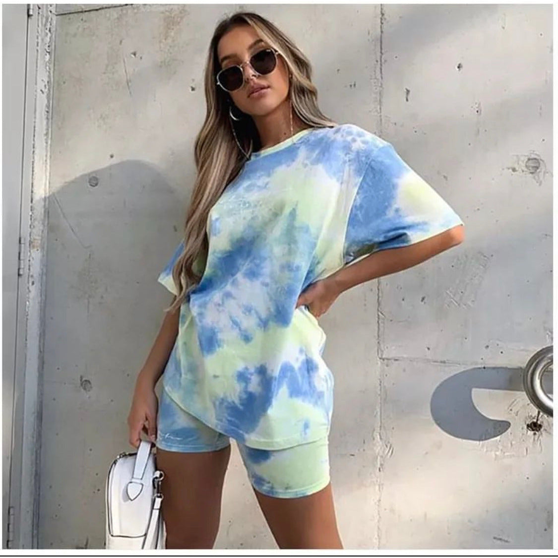 Tie dye biker set