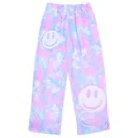 tie dye smile plush pant