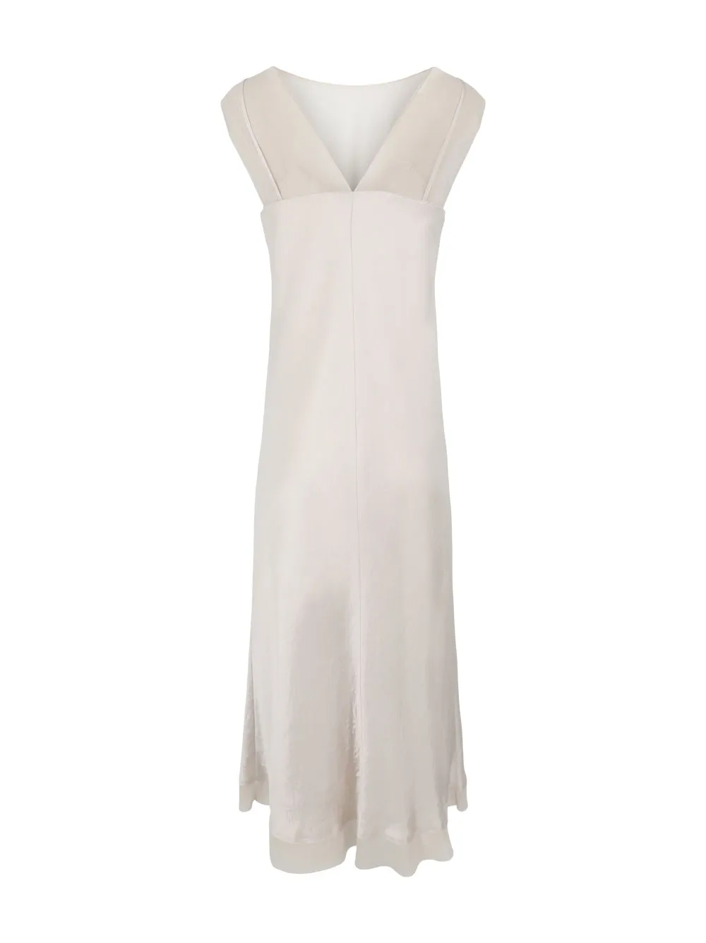 Vince Chiffon Layered Slip Dress in Champagne